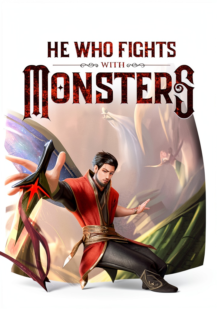 He Who Fights with Monsters Book 7 Kindle edition open on a tablet next to a coffee mug, showcasing the clean typography and X-Ray feature in use