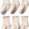 Baby Girls Ruffle Socks Cotton Non Slip Grip Toddler Sizes-0