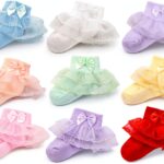 Baby Ruffle Socks Cotton Multicolor 9-Pack Girls Ankle Socks-0