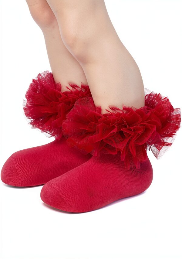 MNFUSHZAS Girls Cotton Ruffle Socks Toddler Lace Ankle Socks-0