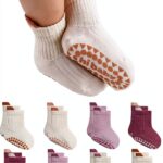 Baby Socks with Grips Soft Cotton Non-Slip Toddler Socks-0