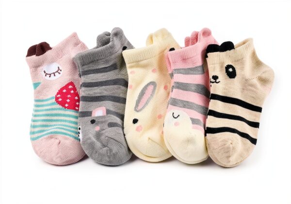 Artfasion Baby Girls Socks Soft Cotton Animal Design 5 Pairs-4