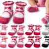 Preemie Socks Cotton Ruffle Designs for Premature Baby Girls-0
