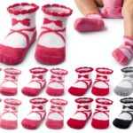Preemie Socks Cotton Ruffle Designs for Premature Baby Girls-0