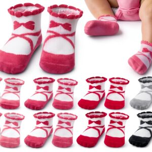Preemie Socks Cotton Ruffle Designs for Premature Baby Girls-0