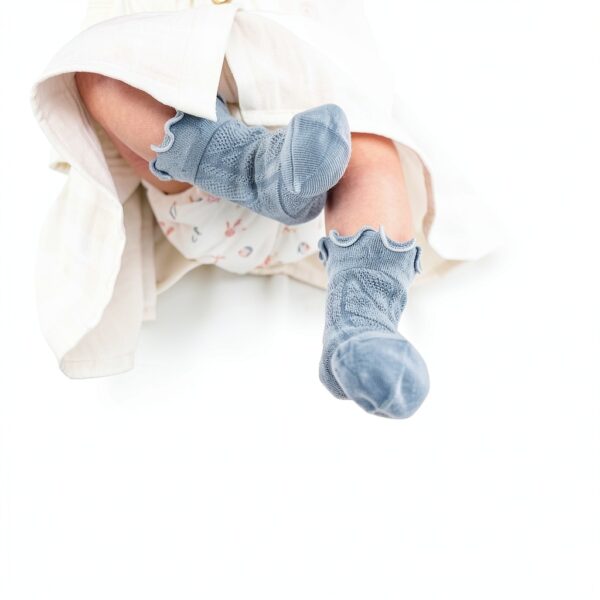 CozyWay Baby Ruffle Socks Soft Cotton Stay Put Cuff-3