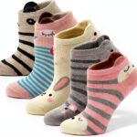 Artfasion Baby Girls Socks Soft Cotton Animal Design 5 Pairs-0