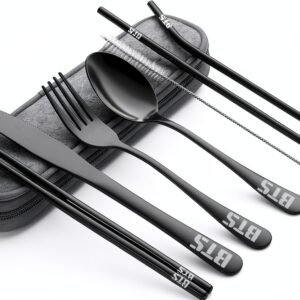 YX&ST Camping Cutlery Set Stainless Steel Portable Outdoor-0