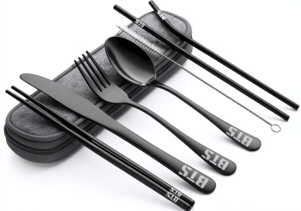 YX&ST Camping Cutlery Set Stainless Steel Portable Outdoor-0