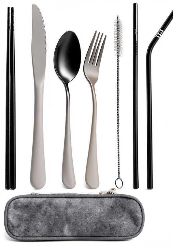 YX&ST Camping Cutlery Set Stainless Steel Portable Outdoor-1