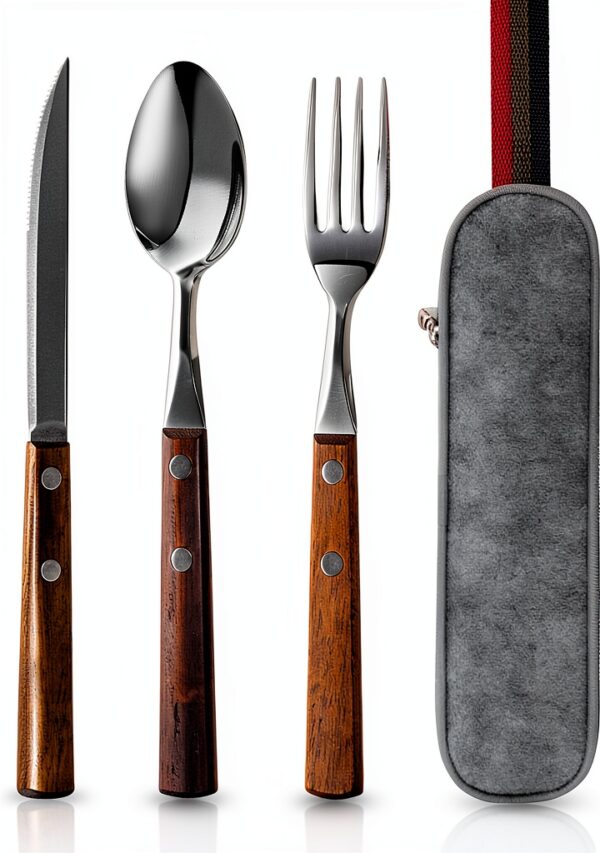 Bewbow Camping Utensils Stainless Steel Rust Resistant-0