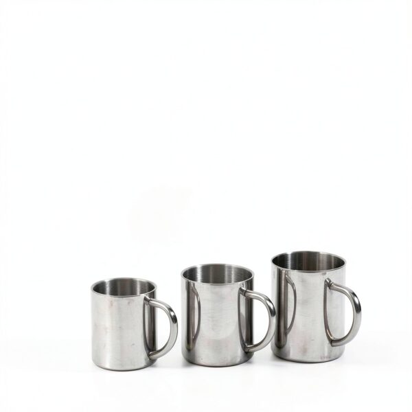 IMEEA Stainless Steel Kids Mug Double Wall Silver-2